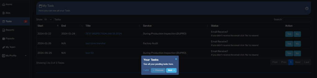 Step 1: Your Tasks