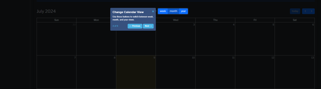 Step 3: Task Calendar
