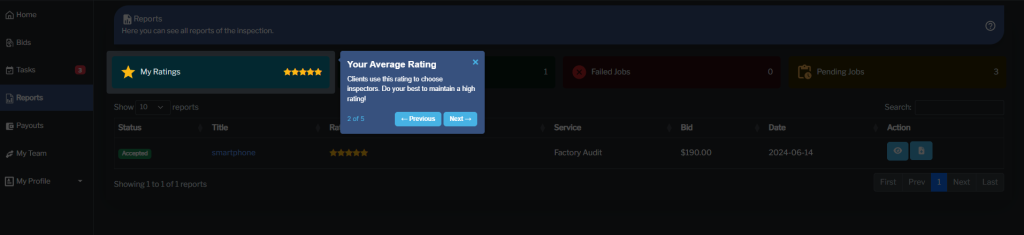 Step 1: Reports