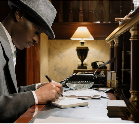 An inspector checking the quality of the products